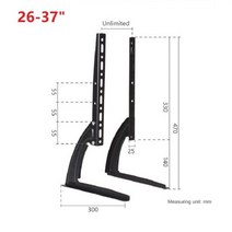 벽걸이 티비 HILLPORT 26 ~ 37 인치 LCD TV 마운트 스탠드 두꺼운 유니버설베이스 데스크탑 시트 브래킷 홀더로드 Soporte 거치대 천정형 모니터브라켓 티비거치대, 01 26-37 inch DZ67