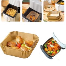 호빵찜기 만두찜기에어 프라이어 페이퍼 라이너 일회용 방수 스퀘어 스티머 바구니 바베큐 오븐 베이킹 요, 01 30Pcs Yellow