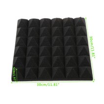 흡음스펀지 2019 핫 30x30x5cm 방음 폼 스튜디오 음향 음향 143, 검은색