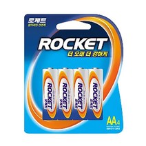 로케트 알카라인 건전지 AA 4입, 로케트 알카라인 건전지 AA 4알입, 단품, 4개
