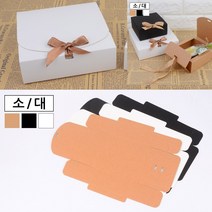 접이식 납작사각 무지 선물상자 소 - 브라운 포장가방 답례품포장