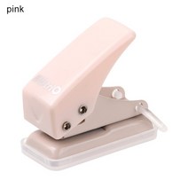 펀칭기 타공기 문규류 루즈링 벨트구멍뚫기 단추 펀치 6mm 구멍 미니 펀처 종이 커터 단일 링 PVC 카드 휴대용 사무실 홈 학교 폴더, [03] pink-6mm