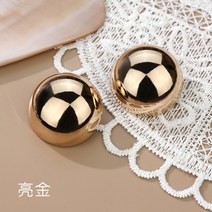 메탈릭 단추 클래식 버섯 버클 라운드 셔츠 가디건 더블 코트 단추, 20mm(6개입) 가디건 아우터 추천, A 황금색