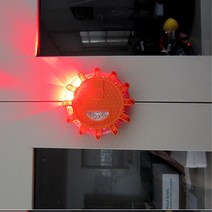 공사장 위험방지 방수 안전등 원형 LED 야간라이딩 악세서리 전동킥보드 간편장착 자전거 안정성 후레쉬, 블루