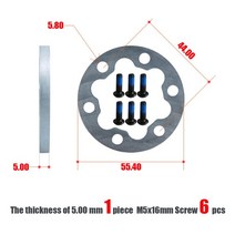 브레이크패드 자전거 10 인치 스케이트 보드 전기 자동차 브레이크 디스크 수정 6 홀 개스킷 2.5 및 4mm 알, 04 5-6 Screw