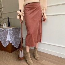 가을 겨울 여성 여자 데일리 멜더 벨벳밴딩 롱스커트