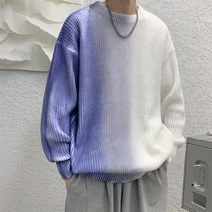 남성용 오버핏 그라데이션 니트 하늘비즈 A31 V265K110