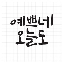 [바보사랑]감성공감스티커 - 전자파차단 메탈스티커, A13.예쁘네오늘도