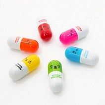 귀여운 비타민 알약볼펜 선물 멀티펜 프릭션 프릭션, 핑크 UFCPN0012