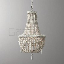 거실 고급 크리스탈 샹들리에 복고풍 나무 미니멀 로맨틱 포인트 인테리어 조명 E 62, 작은 더블 레이어 삼두 35cm