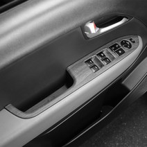 카스타 더뉴 기아 레이 자동차 튜닝 윈도우 스위치 커버 카본 우드 레드 몰딩 차량 포인트 용품, (무광우드) 윈도우 스위치 커버 4P