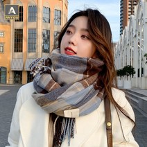 스카프 클래식 옥스포드 체크 머플러 소프트 니트 머플러 추동추천 국내 배송