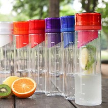 트라이탄 휴대용 티포트 후르츠 워터보틀 텀블러 700ml, 블루, 옵션선택