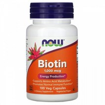 (아이허브) Now Foods (나우 푸드) Biotin 1X000 mcg 100 Veg Capsules 빠른직구