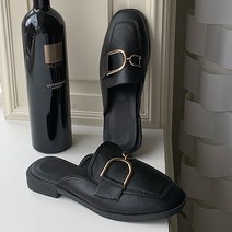 여성 버클 장식 뮬 블로퍼