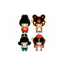 [iswas] [미라클코리아] 전통캐릭터 패밀리 고무 마그넷, 색상:신부, 상세 설명 참조