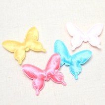 양단 한복원단 나비 초음파 (65x55mm) 액세서리 부자재 장식, 민트