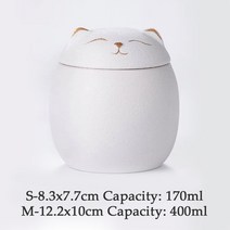 강아지 고양이 반려 동물 기념 용품 고양이 유골을위한 Urn-고양이 모양 기념 화장 Urns-장례식 고양이 urn 고양이 기념품을위한 손수 만든 검은 장식 Urns, 01 Ceramic material, 02 400ml
