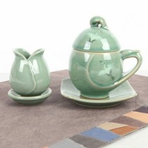 청자상감 실용적인 운학문 알다기세트(1인), 단일속성