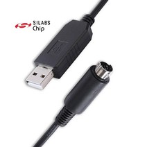PLC 케이블 ls xgb xbm xbc plc-pc rs232 직렬 제어 다운로드 케이블 실리콘 labs cp2120 usb rs232-6 핀 미니 din 통신 케이블, 3m, 검은색