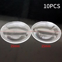 10pcs pratical 교체 부품 vr hd 투명 양면 볼록 렌즈 비구면 초점 3d 안경 전문가 google 판지, 25mm