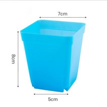 식목일행사 아보카도 대파 상추 키우기 블루베리 코알라 그루트 매직 화분 7cm 10cm 미니 화분 재배자 성장 냄비 플라스틱 작은 보육 냄비 성장 상자 묘목 트레이 정원 도구, 파란색 7cm, 2개