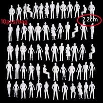 미앤하우스 미니어처 흰색 피규어 건축 모델 휴먼 스케일 모델 ABS 사람들 인형 집 장식 1:100 150/200 모, 02 10pcs 2.2cm