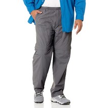 Columbia 남성용 스탠다드 백케스트 컨버터블 팬츠 퀵 드라이 쿨 그레이 스몰 x 81L, Large x 34, City Grey