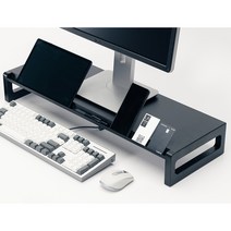 스톤힐 MS-01 모니터 스마트 받침대 와이드 스탠드 선반, 상세페이지 참조5, MS-01 560_블랙 높이 8cm-560