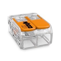와고 221 시리즈 221-612B (6 mm2 / 2폴) 모든 전선 타입용 와이어 커넥터 (50 EA/BOX)