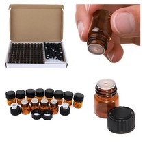 롤온공병 물파스공병 미니 에센셜 오일 병 1ml 2ml 3ml 앰버 유리 바이알 오리피스 감속기 및 검정색 플라, 03 3ml