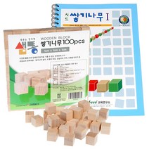 샘통 쌓기나무1cm100p와 시드교재1권, 교재2단계
