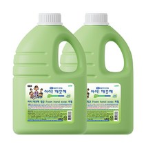 아이깨끗해 향균 거품 핸드 솝 리필 청포도, 2개, 2.45L