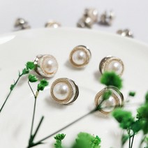 단추 진주 10개 뱃지 미니 배찌 뱃찌 매너 브러찌