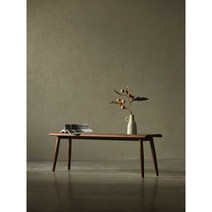 원목벤치의자 3인용 식탁 클래식 디자인 체어, 흑호두나무 1.35m