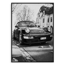포르쉐911 알루미늄 흑백 액자 A2, 알루미늄액자_A2(420×594mm), 브라운