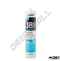 [TOPSEAL] Water-Soluble Acrylic Sealant 389 (탑씰389/수용성아크릴실란트) 300ml/Cartridge, 회색 300ML 25개(1박스), 25개