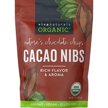 Viva Naturals 최고의 맛의 유기농 카카오 닙스 0.9kg(2파운드), 2 Pound (Pack of 1)
