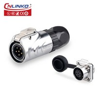 Cnlinko 2 3 4 5 6 7 8 핀 M12 전기 케이블 항공 연결 관 3A 5A 100V 125V AC DC 힘 위탁 접합기 옥외 태양, 05 6pin
