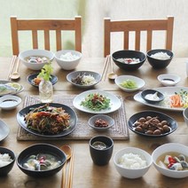 심플 조약돌 6인 식기 홈세트(컬러선택), 화이트set