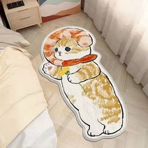 북유럽 감성 카페트 러그 거실 원형 단모 면 대형 방수 페르시안 극세사 먼지없는 카펫 만화 카와이 고양이 카펫 두꺼운 플러시 털복숭이 푹신한 불규칙한 침대 옆 카펫 현관 매트