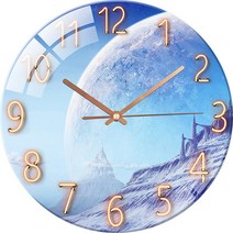 77 Eternity 벽걸이전자시계 유럽식 정밀 내구성 벽시계, 눈 덮인 산