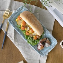 메세라미카 티에라 줄리엣 직사각접시 30cm 4color, 색상:크리스탈블루, 크리스탈블루