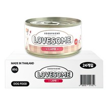 러브썸 강아지캔 통조림 간식 양고기 85g 24개 애견 특식 진돗개 특별식
