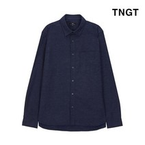 TNGT 95 사이즈 네이비 멜란지 면 캐주얼셔츠