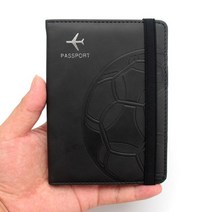 피파 월드컵RFID 여권 보호 카드 홀더 지갑 다기능 여행 초박형 커버 축구 요소 케이스, 01 Black