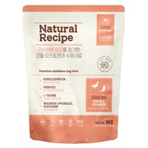 애견 사료 생후2개월이상 수제 가수분해 오리 연어 반습식 1kg 1개
