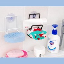 수전 흡착식 싱크대 정리 수세미 걸이 주방정리걸이, 화이트