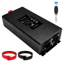 차량용인버터 DATOUBOSS 순수 사인파 인버터 태양광 4000W DC 12V 24V 36V 48V 60V AC 220V 연속 전력 2000W 자동차 유럽식 플러그 2개 USB, EU Inverter 2000W, 220V-240V