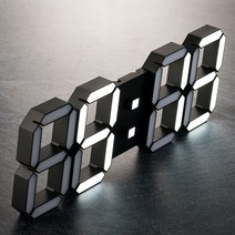 플라이토 3D LED 벽시계 시즌2 38.4cm, 블랙